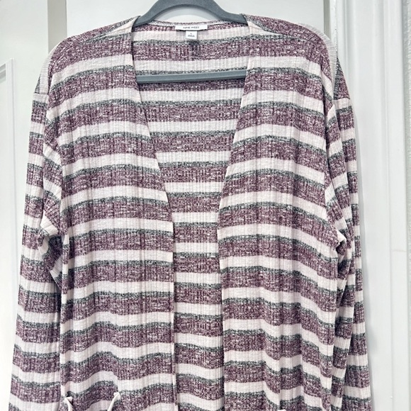 Women's Nine West Marled Rib Knit Duster Cardigan Nine West Sweaters Size L - Picture 4 of 8